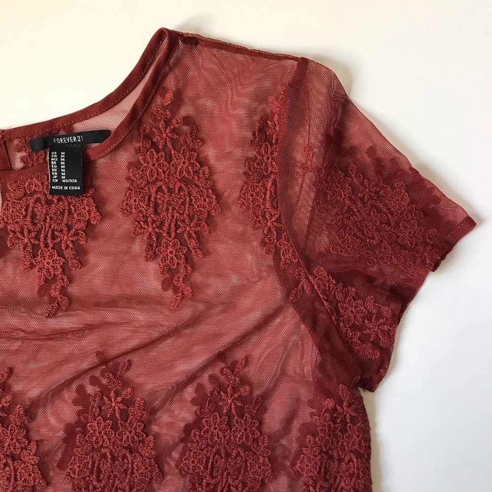 RUSTY RED/BROWN F21  TOP